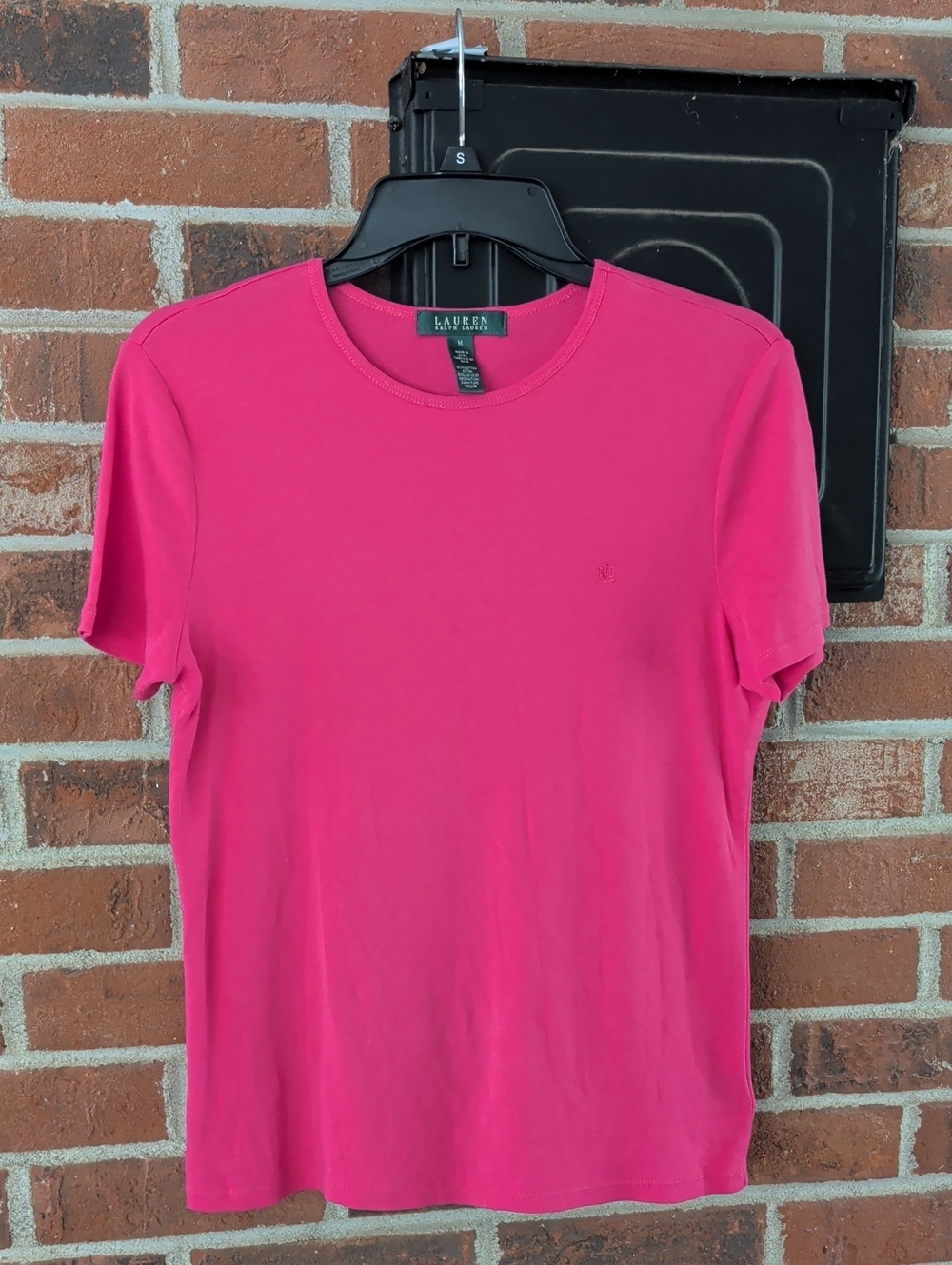 Lauren Ralph Lauren Hot Pink Short-Sleeve Crewneck Tee Size M